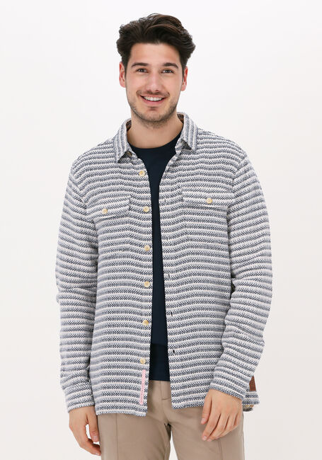 SCOTCH & SODA Surchemise TEXTURED STRIPED REGULAR FIT O en blanc - large