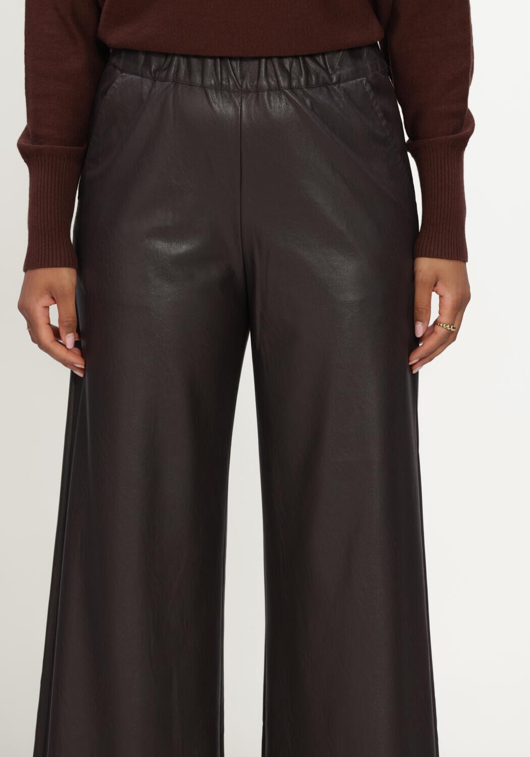 CAROLINE BISS Pantalon large 4570 en marron - large