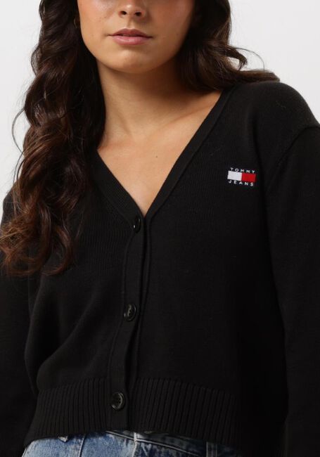 TOMMY JEANS Pull TJW ESSENTIAL BADGE CARDIGAN en noir - large