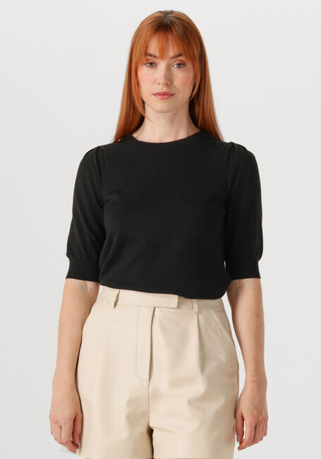 Zwarte SUMMUM Trui SHORT SLEEVE SWEATER - large