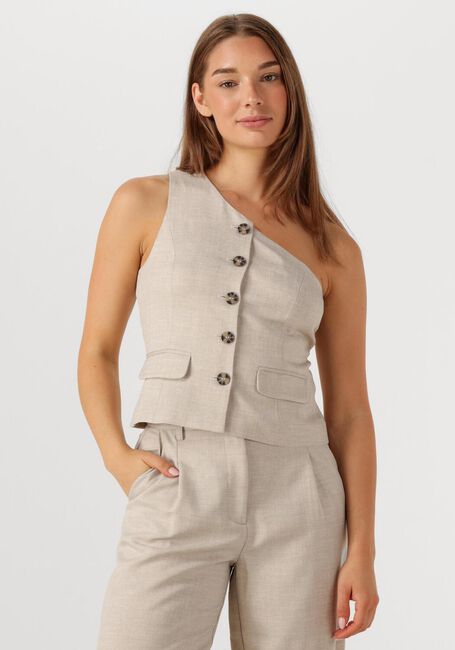 Y.A.S. Gilet YASTAVA ONE SHOULDER WAISTCOAT en beige - large