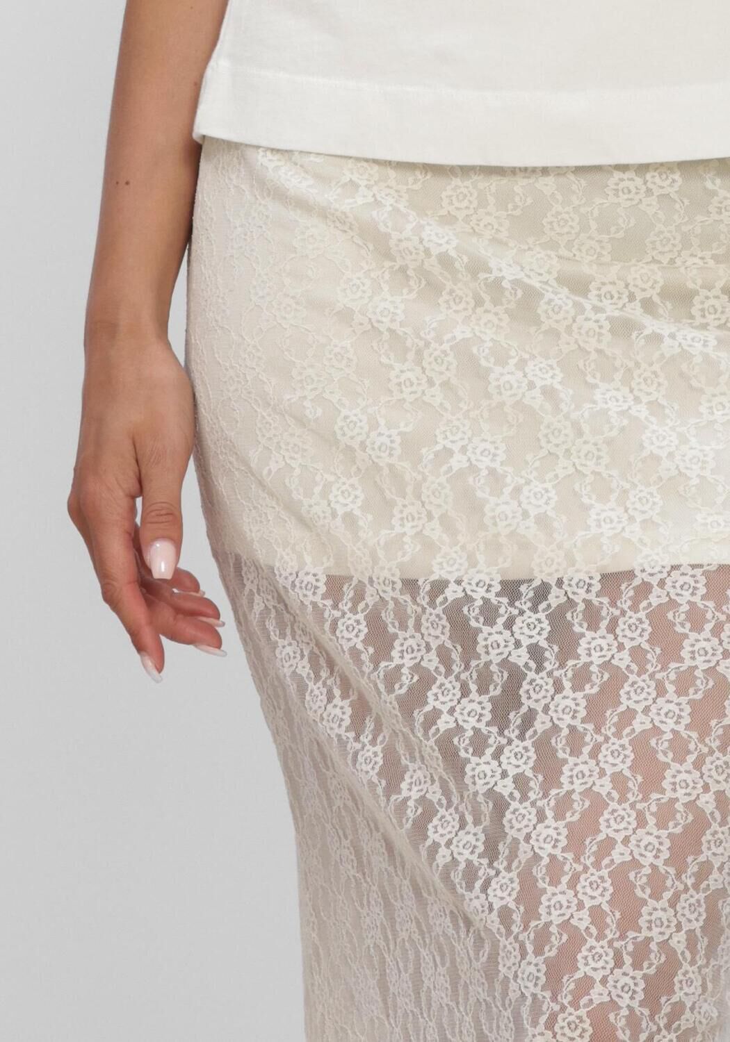 Y.A.S. Jupe maxi YASKARINAHW LONG LACE SKIRT KA en rouge - large