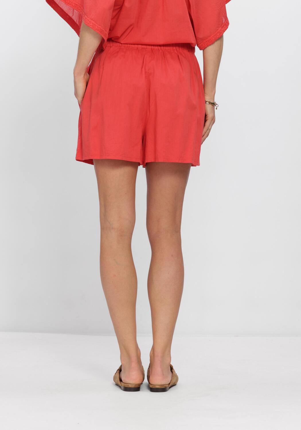 IBANA Pantalon courte SARINA en rouge - large