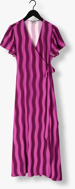 COLOURFUL REBEL Robe maxi AVA STRIPES REAL WRAP MAXI DRESS en violet - large