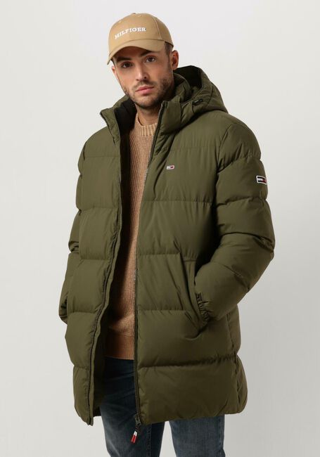 Groene TOMMY JEANS Gewatteerde jas TJM ESSENTIAL DOWN PARKA - large