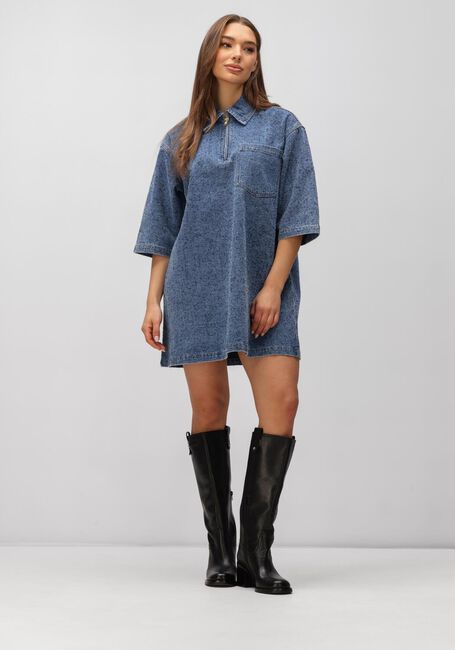 Blauwe OBJECT Mini jurk OBJFRIDA 3/4 SLEEVE LO DRESS - large