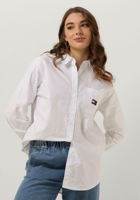 Witte TOMMY JEANS  TJW BADGE BOYFRIEND - large