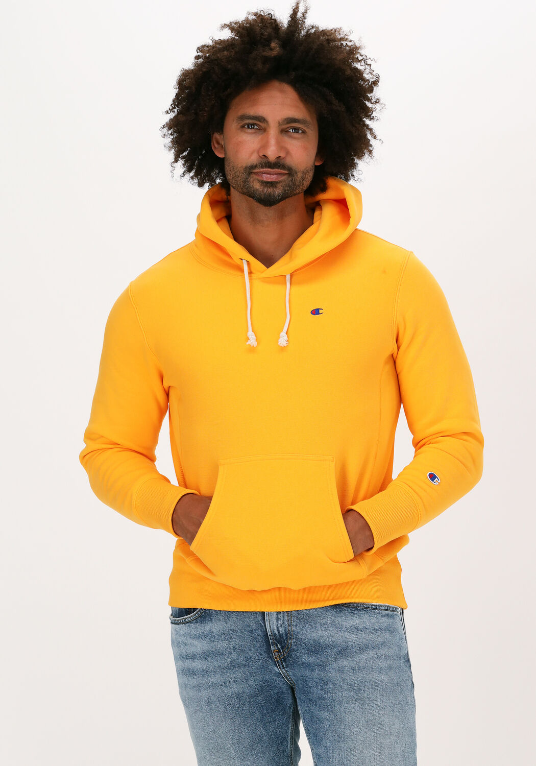 CHAMPION Chandail REVERSE WEAVE HOODIE en jaune Omoda