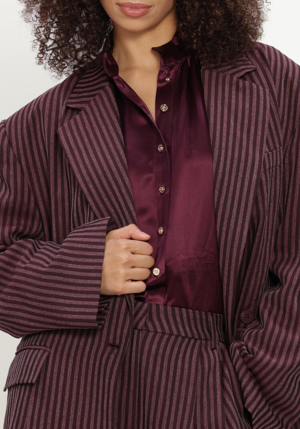 AMAYA AMSTERDAM Blazer CLAIR BLAZER STRIPE Bordeaux - large