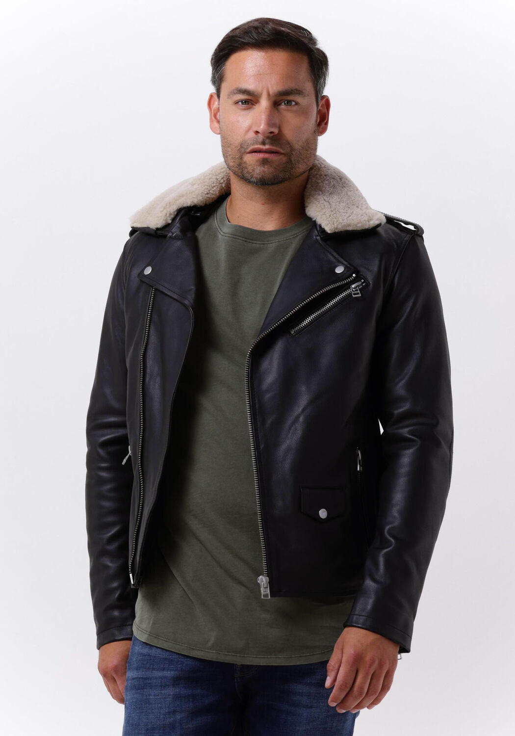 Goosecraft mens leather jacket discount