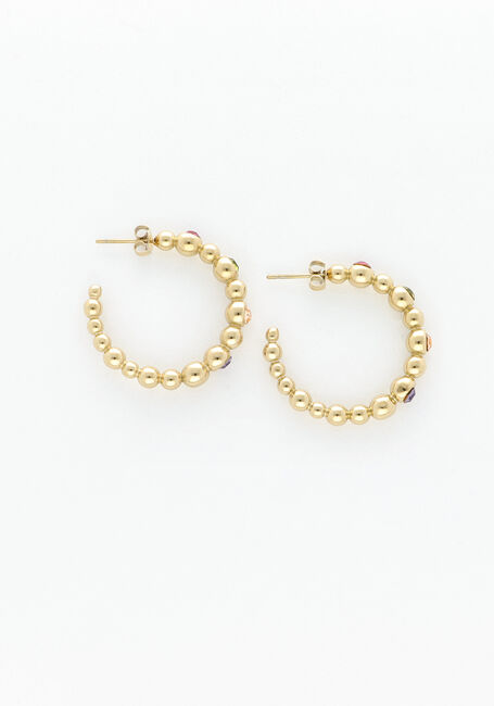 NOTRE-V EARRING STONE MULTI Boucles d'oreilles en or - large