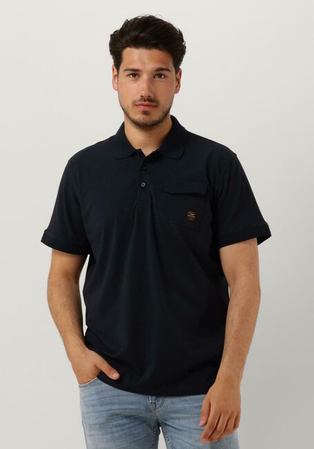 PME LEGEND Polo SHORT SLEEVE POLO STRETCH JERSEY en bleu - large