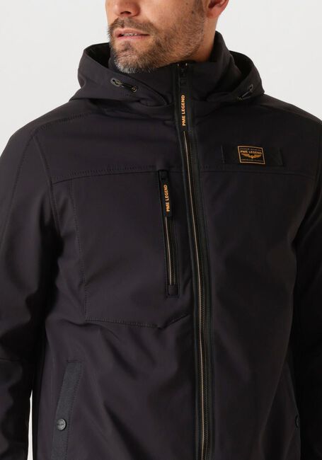 Zwarte PME LEGEND Jack SEMI LONG JACKET SUCCESSOR 3L SOFT SHELL - large