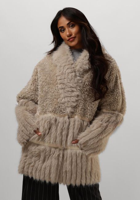 BEAUMONT Manteau en fausse fourrure KAIA Écru - large