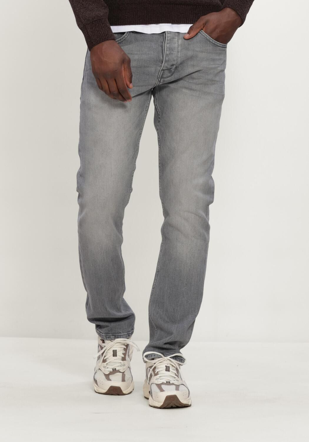 PURE PATH Slim fit jeans THE RYAN SLIM FIT JEANS en gris - large