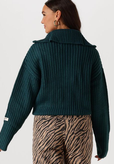 COLOURFUL REBEL Pull YFKE KNITWEAR ZIP PULLOVER en vert - large