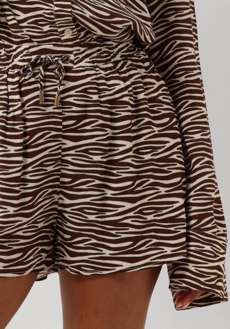 COLOURFUL REBEL TILLY ZEBRA SLIT SHORT Pantalons en marron - large