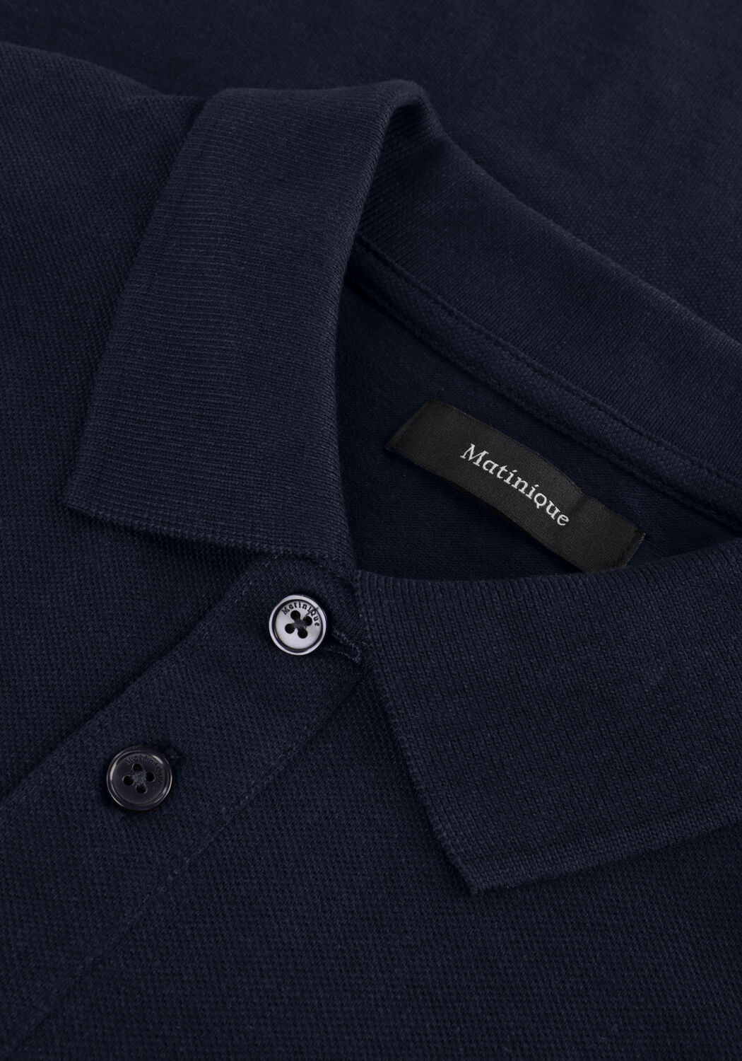 MATINIQUE Polo MAPOLEO MELANGE Bleu fonc&eacute; - large