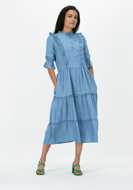 DEA KUDIBAL Robe midi SILJA NS (CO) - DRESS WITH RUFFLES en bleu - large