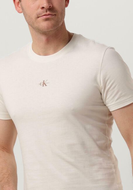 CALVIN KLEIN T-shirt MICRO MONOLOGO TEE Blanc - large