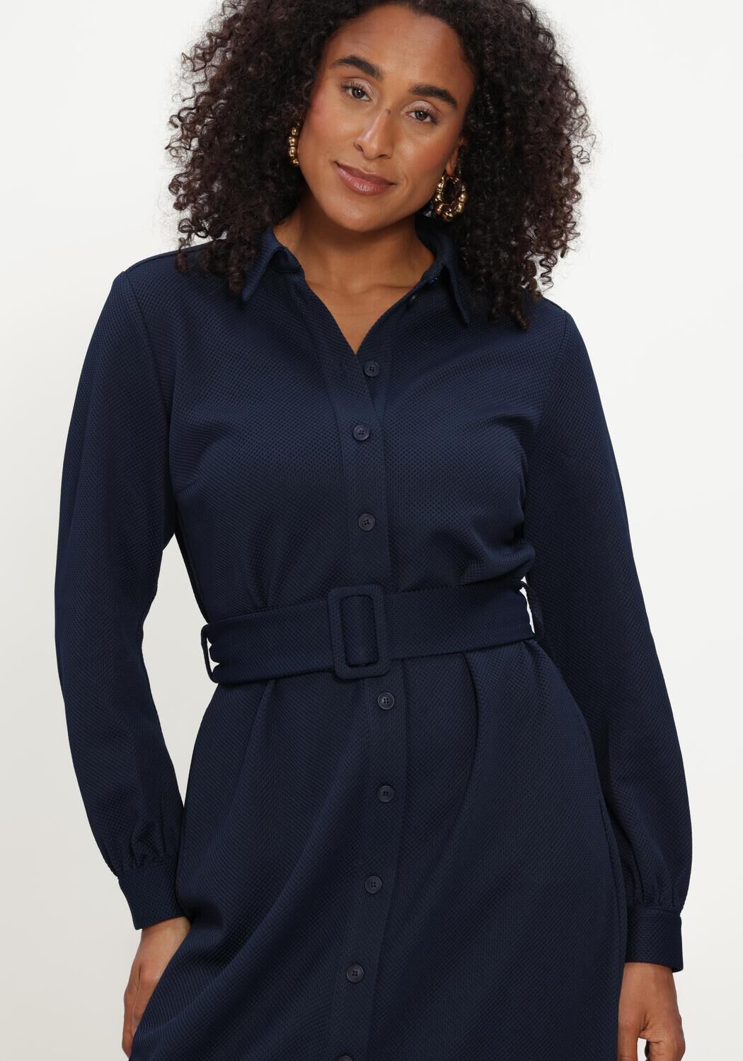 POM AMSTERDAM Robe midi DEMI ETERNAL BLUE Bleu fonc&eacute; - large