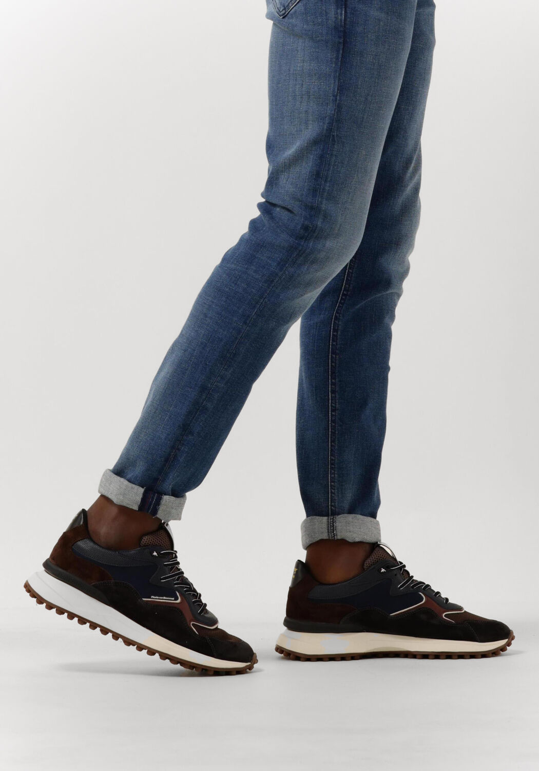 Blauwe FLORIS VAN BOMMEL Lage sneakers SFM 10129 Omoda