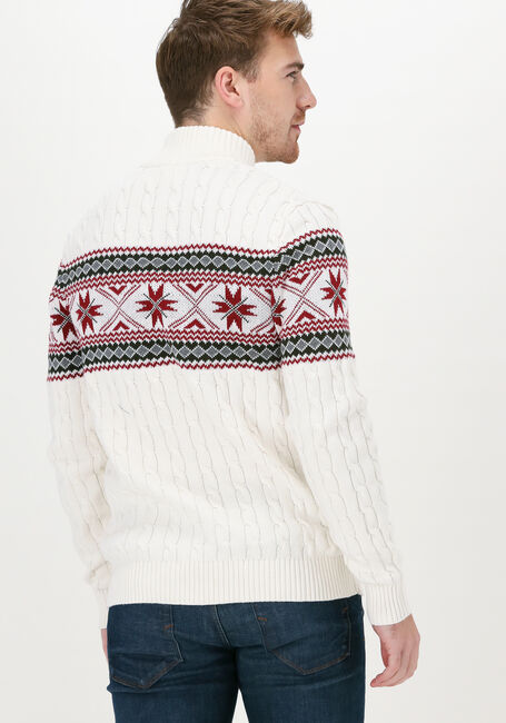 SELECTED HOMME Col roulé SLHFLAKE LS KNIT CABLE HIGH NE Blanc - large