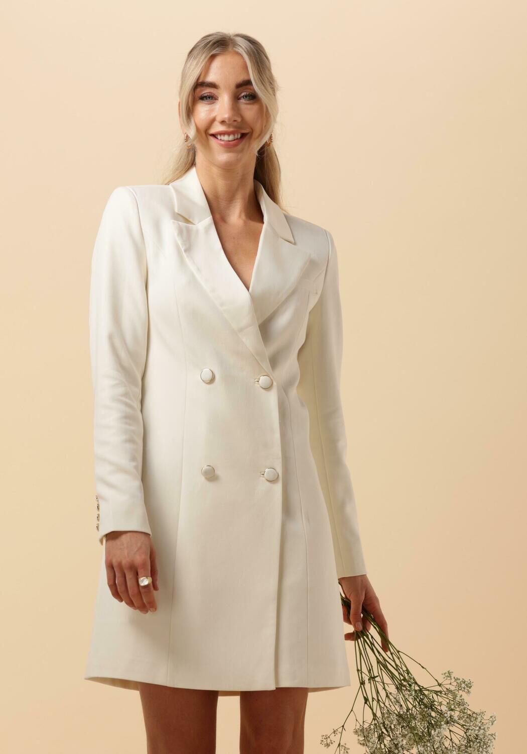 Y.A.S. YASEBRU LS BLAZER DRESS CELEB Blanc Omoda