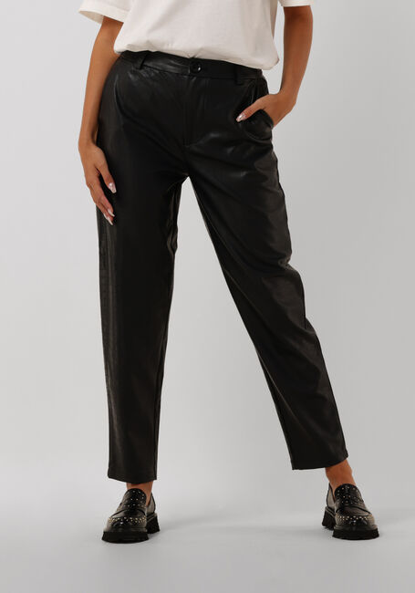 ALIX THE LABEL Pantalon LADIES WOVEN FAUX CROCO MOM PANTS en noir - large