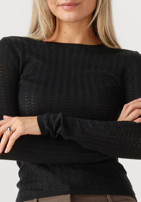 SELECTED WOMEN Pull SLFNAJA TIGHT LS KNIT O-NECK en noir - large