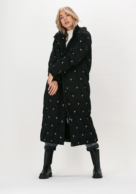 ALIX THE LABEL Veste matelassé EMBROIDERD PUFFER COAT en noir - large