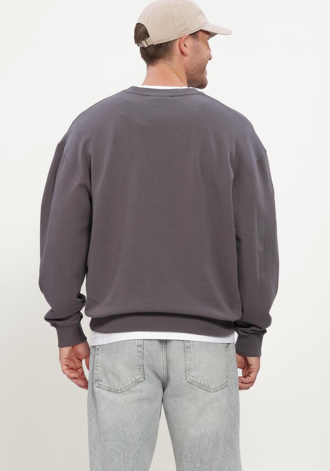 Grijze FOR&Eacute;T Sweater ROPE SWEATSHIRT - large