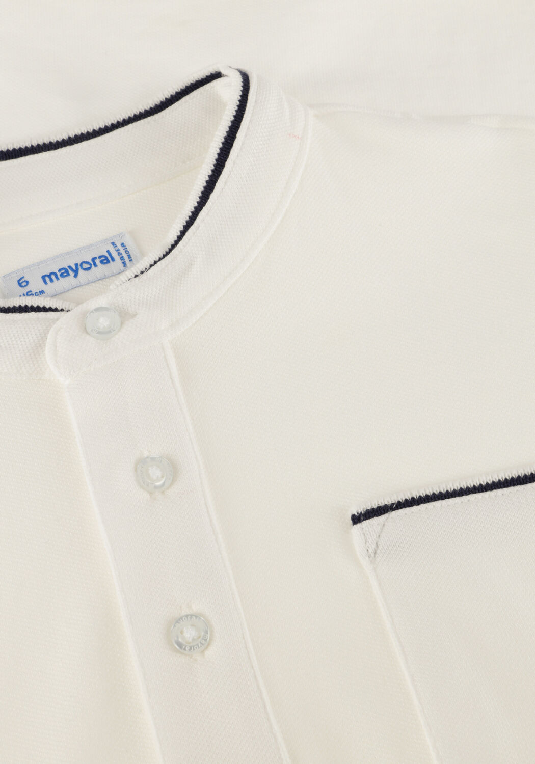 MAYORAL Polo MAO NECK en blanc - large