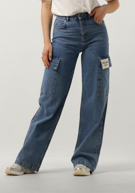 ALIX THE LABEL Straight leg jeans LADIES WOVEN DENIM CARGO PANTS en bleu - large