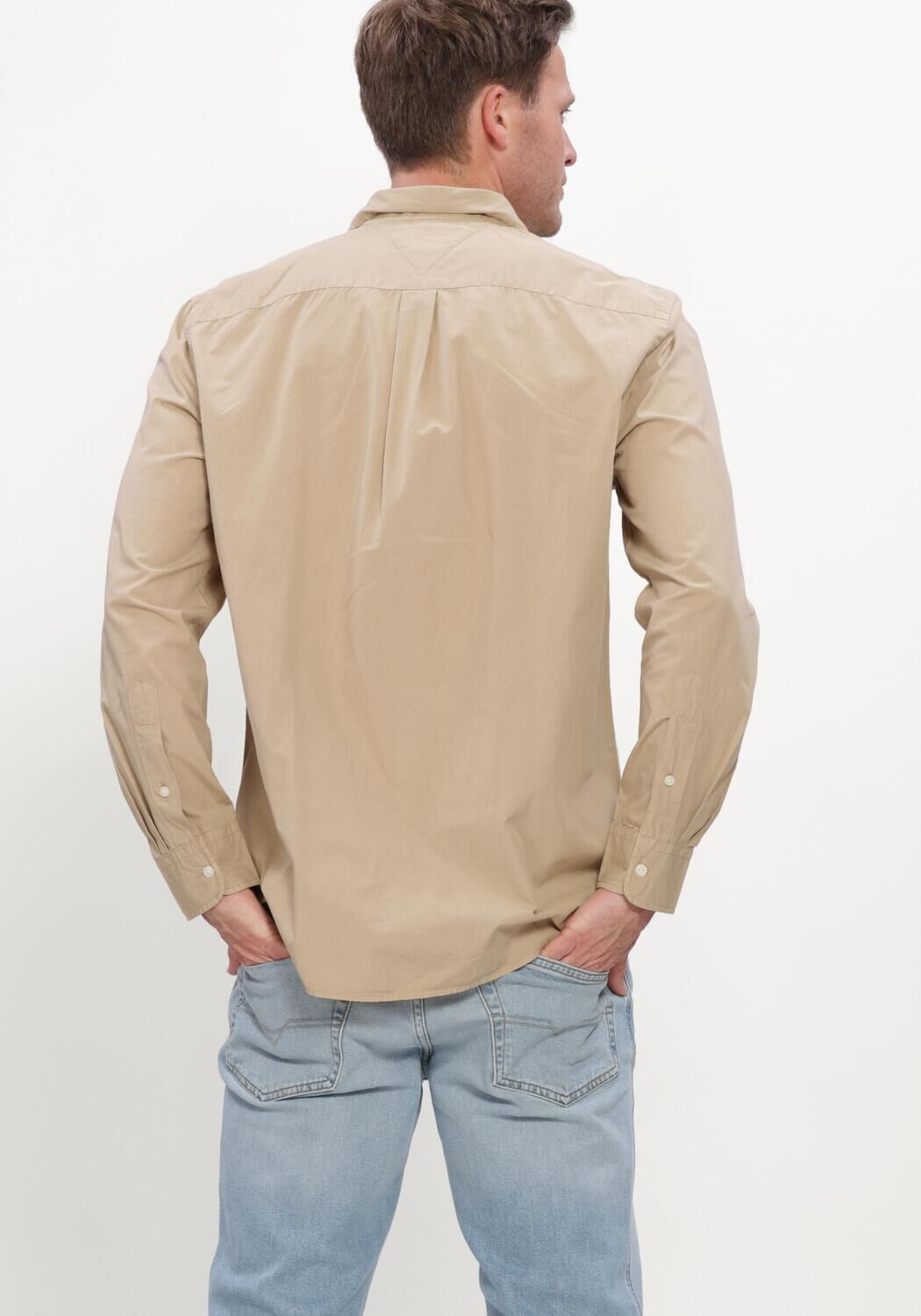 TOMMY HILFIGER Chemise d&eacute;contract&eacute; GMD POPLIN SEMI SPREAD RF SHT en beige - large