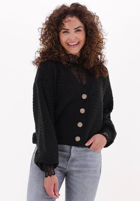 Zwarte Y.A.S. Vest YASBETRICIA LS KNIT CARDIGAN - large