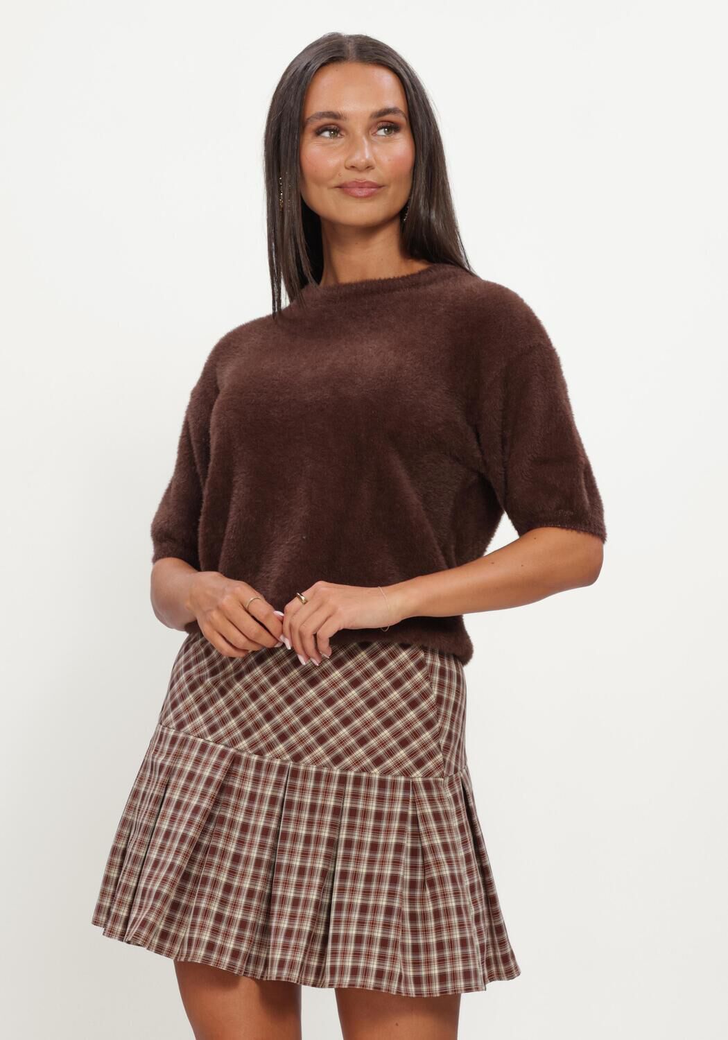 Bruine YDENCE Trui KNITTED TOP MARY - large