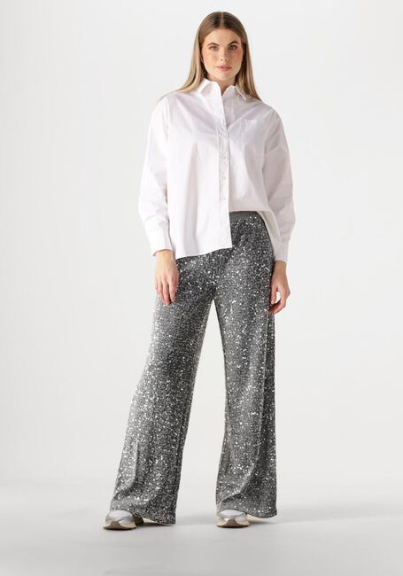 Zilveren SUMMUM Broeken/jumpsuits PANTS SEQUINS VELOUR - large