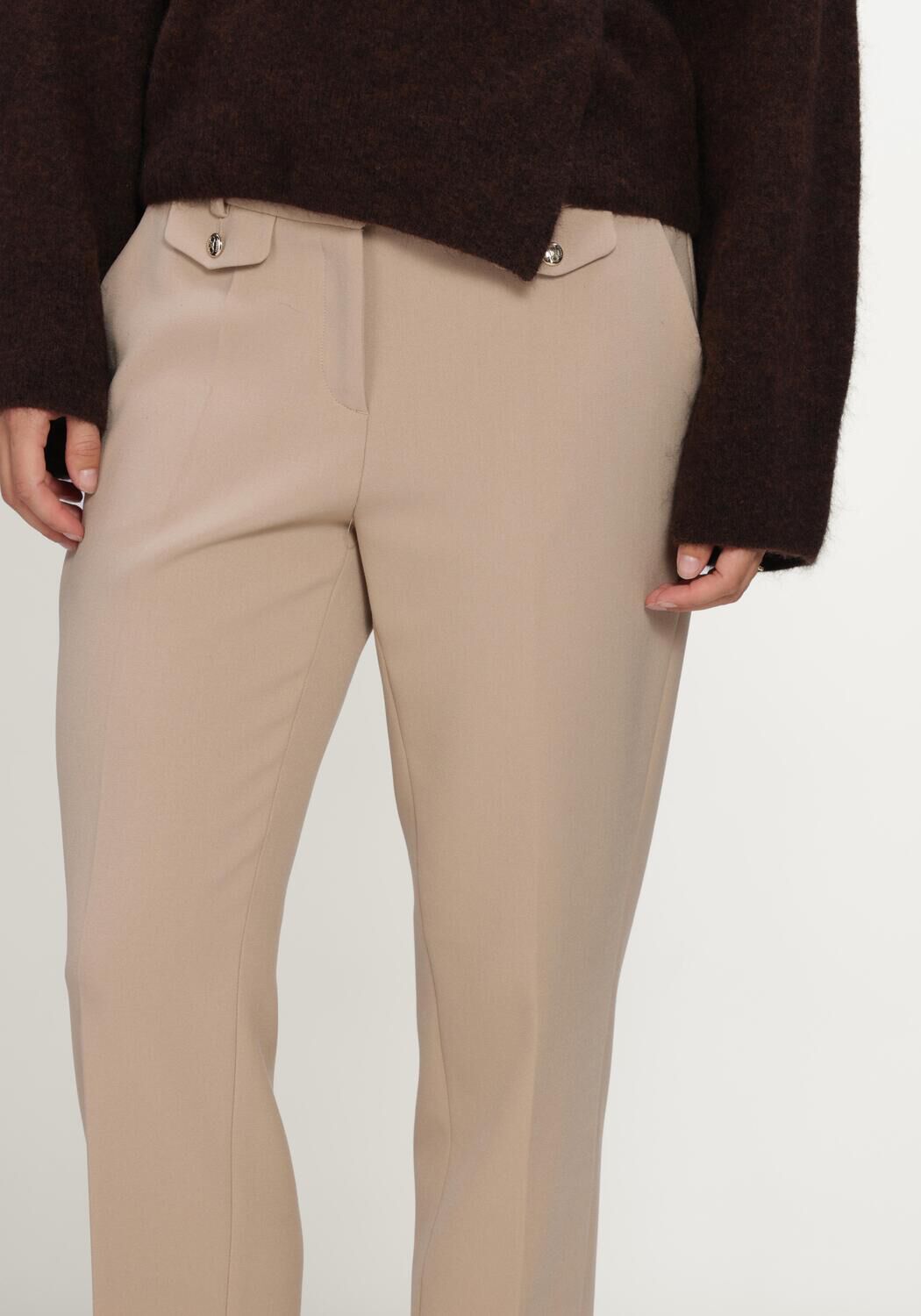 CAMBIO Pantalon KRYSTAL FLAP en camel - large