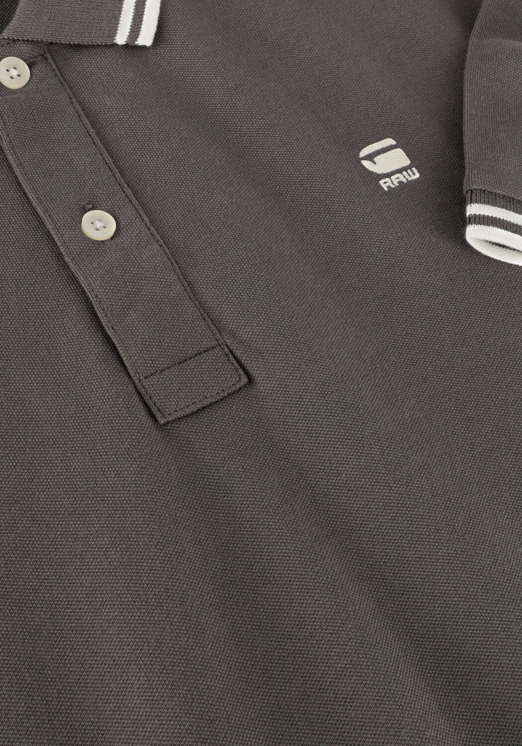 Grijze G-STAR RAW Polo DUNDA SLIM STRIPE POLO S/S - large