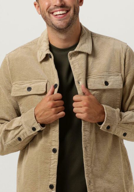 ANERKJENDT Surchemise AKOSCAR HEAVY CORD OVERSHIRT en beige - large