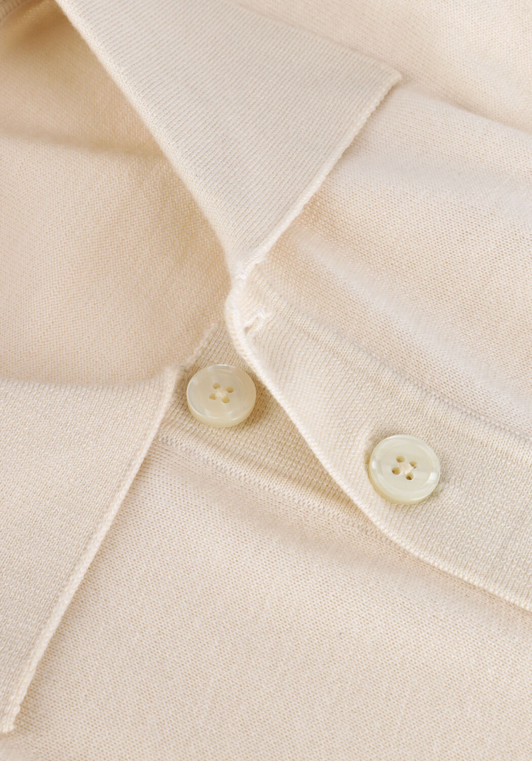 Beige SELECTED MEN Trui SLHTRAY LS KNIT MERINO POLO - large