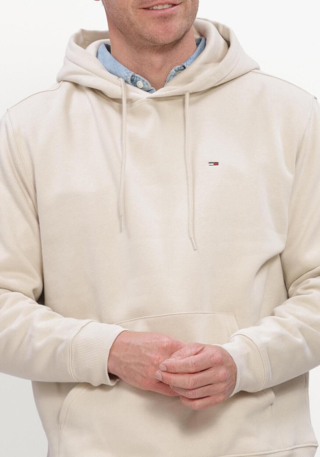 TOMMY JEANS Chandail TJM REG S FLAG HOODIE EXT &Eacute;cru - large