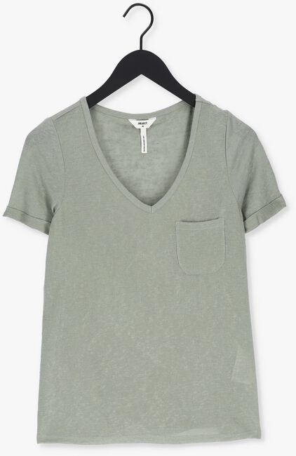 OBJECT T-shirt OBJETESSI SLUB S/S V-NECK NOOS en vert - large