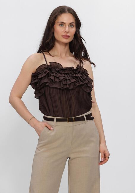 Bruine OBJECT Top OBJLYNE S/L RE TOP - large