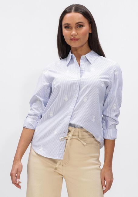 TOMMY HILFIGER OXFORD AOP RELAXED SHIRT Blouses Bleu clair - large