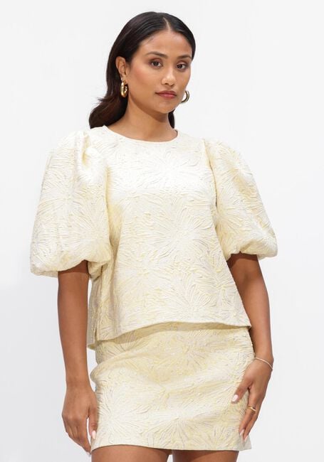 Ecru NOTRE-V Top NV-HENNIE BROCADE TOP - large