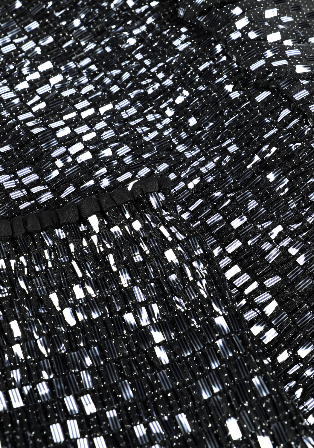 COLOURFUL REBEL Mini-jupe MOA GLITEER MINI SMOCK PEPLUM en argent - large