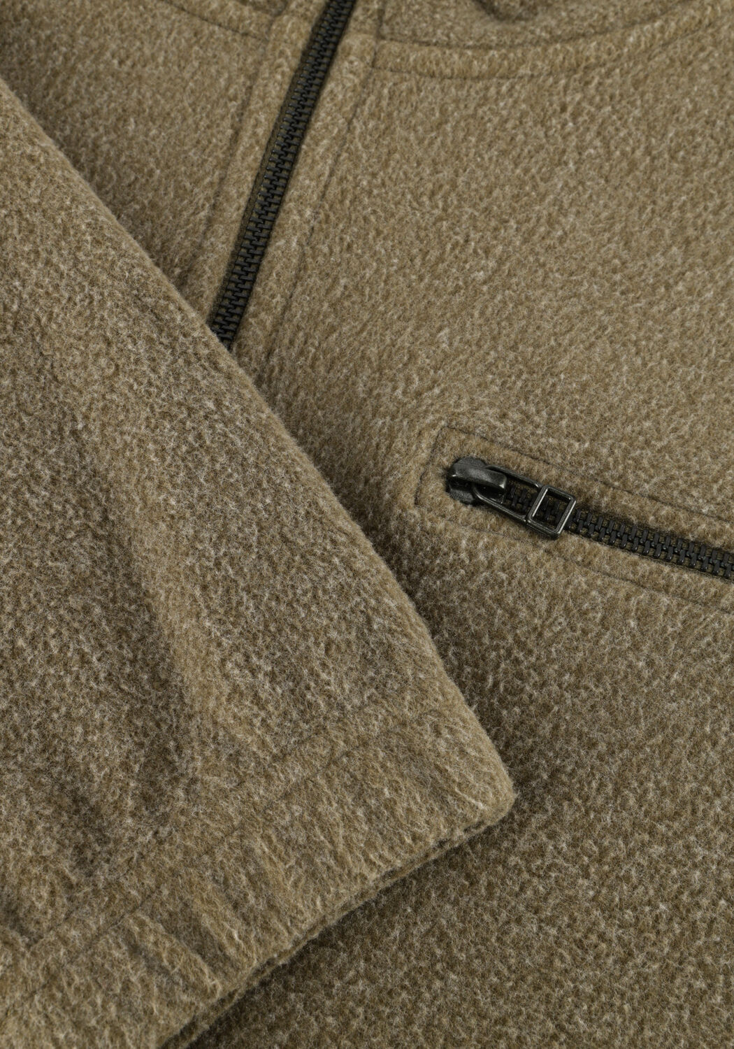 FOR&Eacute;T Pull ELM HALF ZIP SWEATSHIRT Olive - large