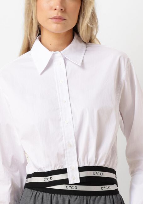 Witte CO'COUTURE  COTTON CRISP LOGO CROP SHIRT - large
